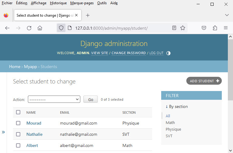 improve mangage model in django admin